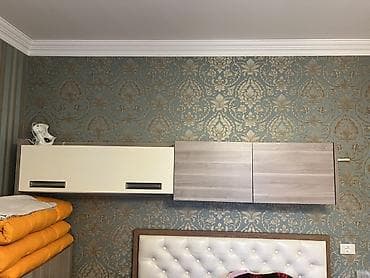 taxta lambir: Yataq otağı üçün mebel dəsti - Komod: 4 çekmecəli, krem rəngli ön — 2