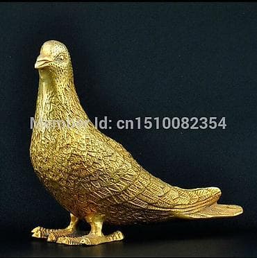 Скульптура-голубь-материал-латунь