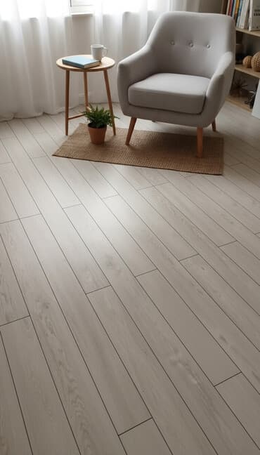 Açıq ağac naxışlı laminat döşəmə panelləri - Rəng/ton: açıq bej-boz