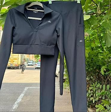 pupa ideal face: Alo qadın idman dəsti – rib-texturalı, elastik və yüngül parça. Dəst — 9