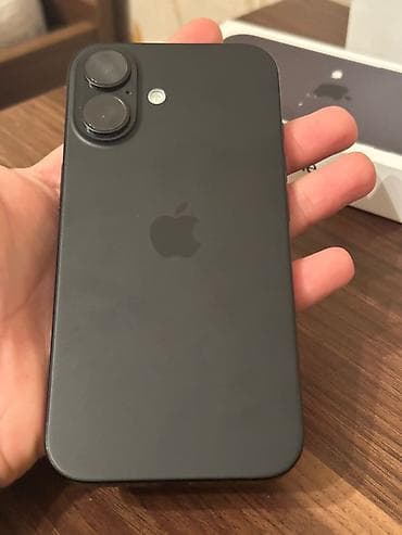 IPhone 16, 128 GB, Qara, Face ID, Zəmanət, Sənədlərlə