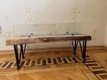 Бочки: Bioetanol kamini – masa üstü model - Materiallar: təbii massiv ağac — 1