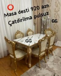 Masalar: Qonaq otağı üçün, Yeni, 6 stul — 1