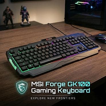 👾 MSI Gaming FORGE GK100 – davamlı membran tipli RGB oyun klaviaturası