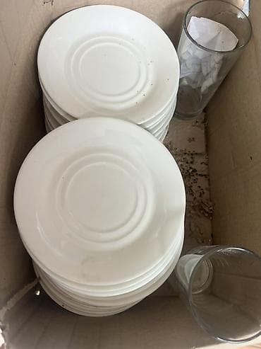 qab dəstləri: Çay dəsti, rəng - Ağ, Farfor — 7