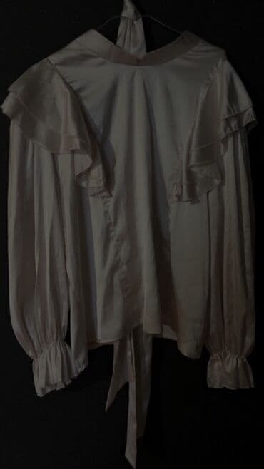 yun koynekler: Ağ rəngli qadın köynəyi – BOMEI Axirinxi atlas Butikden alinib hec — 6