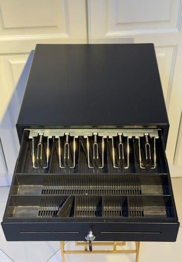 pul aparati: POS kassanın pul çekmecəsi - Material: möhkəm metal gövdə, qara rəng — 2