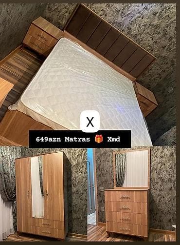 Yataq otağı mebel dəsti Tərkibi: - İkinefərlik çarpayı – yumşaq — 1