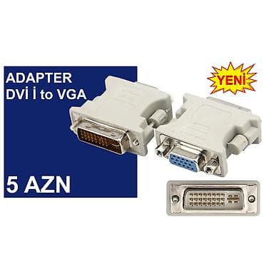 komputer setup: DVİ Adapterlər/Konverterlər (Çeviricilər) ⭐DVİ İ (24+5) to VGA – 5 AZN — 5