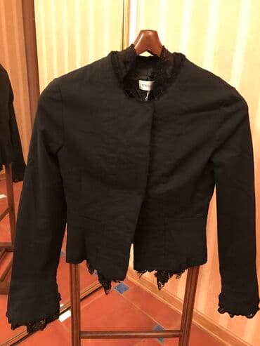 qara cins pencekler: Пиджак спорт /классика джинс/кружева франция черный увет на заклепках — 2