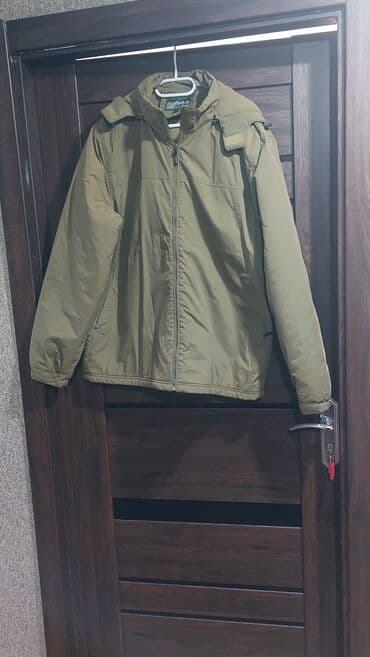 kisi pencekleri: Oliv rəngdə isti qış gödəkçəsi - İkiqatlı quruluş: daxildə çıxarıla — 2