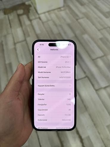 macbook pro m3 pro: IPhone 15 Pro Max, 512 GB, Natural Titanium, Zəmanət — 3