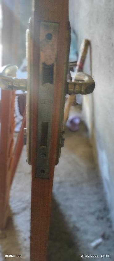 Сантехника: Şüşəli taxta qapı dəsti - Material: təbii ağac (şpon deyil), üzərində — 8