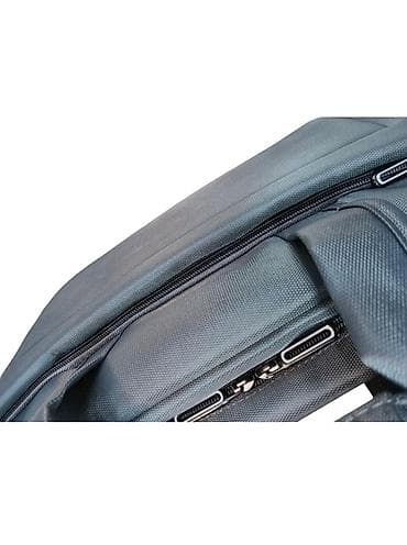 Audio: Noutbuk üçün çiyinli çanta – boz rəng - Zərif minimalist dizayn, ofis — 3