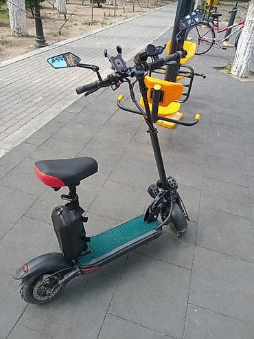 Elektrik nəqliyyatı: Elektrik skuter – oturacaqlı, güclü faralar və əlavə aksesuarlarla — 1