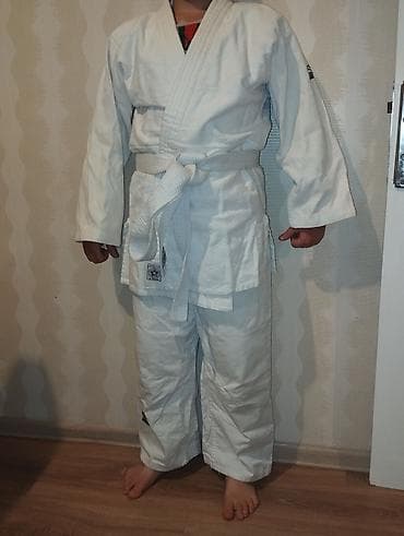 usag geyim: Uşaq üçün cüdo/ciu-citsu kimono dəsti - Rəng: ağ - Komplet: üst geyim — 3