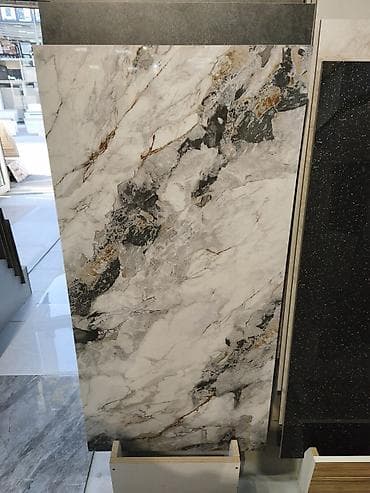 Böyük ölçülü mərmər effektli keramika plitə - Material