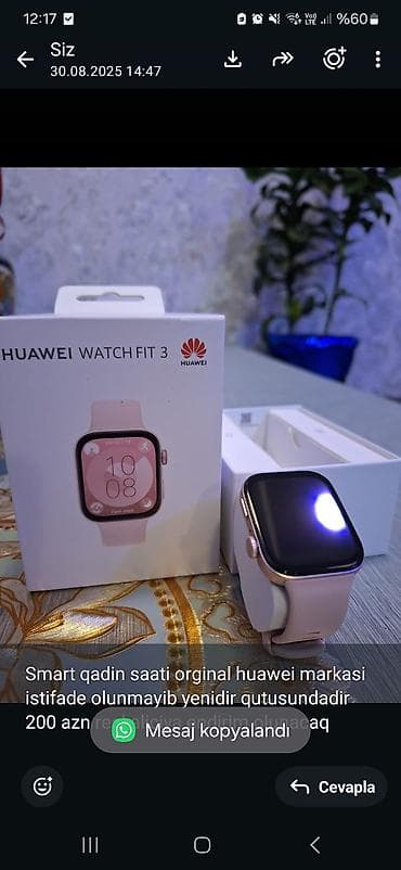 Huawei Watch Fit 3 – qadınlar üçün smart saat. - Rəng: şampan at lalafo.az Huawei Watch Fit 3 – qadınlar üçün smart saat. - Rəng: şampan
