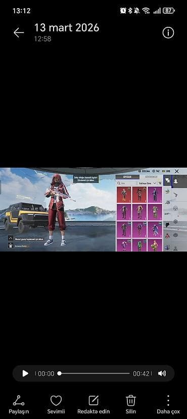 PUBG Mobile oyun hesabı - Valyuta və resurslar: 333,544 BP, 742 gümüş