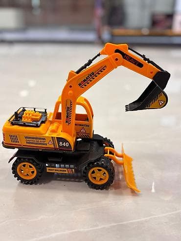 kukla evi: Uşaq oyuncağı – Komatsu tərzində ekskavator/buldozer maşını - Rəng — 1