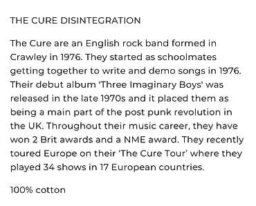 papaq satisi: The Cure Distigration BREND: Kostebek Razmer:40(L) Unisex Satishda — 8