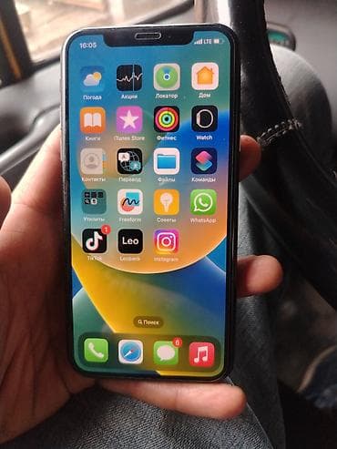 Компьютеры, ноутбуки и планшеты: IPhone X, 64 ГБ, Черный, Гарантия, Отпечаток пальца, Face ID — 3