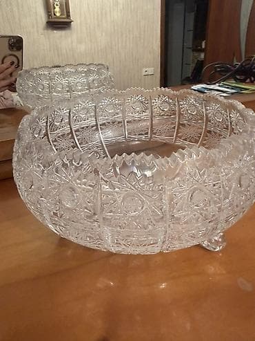 neman xrustal: Tom bohema, diametr 21 sm, 2 eded. Yenidir, karobkasizdi. Ikisi — 2