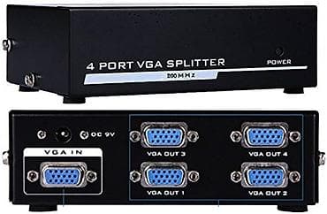termo pasta: 4 Portlu VGA Splitter – 200 MHz Xüsusiyyətlər: - 1 giriş, 4 çıxış — 1