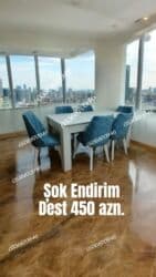 диван для прихожей банкетка в прихожую: Qonaq otağı üçün, Yeni, Açılmayan, Dördbucaq masa, 6 stul — 18