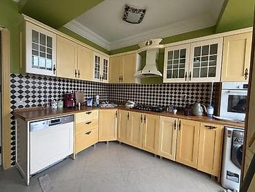 Mətbəx mebeli dəsti – L formalı, klassik dizayn - Üst və alt