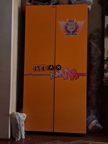 uşaq matrasi: Oğlan və qız üçün, 2 qapılı, Açılan, Düz dolab — 3