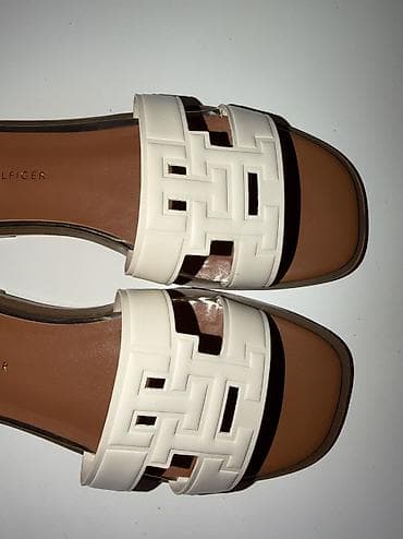 Basanoşka və səndəllər: Tommy Hilfiger, Ölçü: 37, rəng - Ağ, Yeni — 3