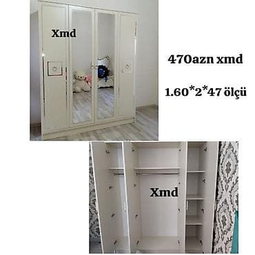pitbull sekilleri: Məhsul: 4 qapılı paltar şkafı Ölçü: 1.60 m (eni) x 2.00 m (hündürlük) — 7