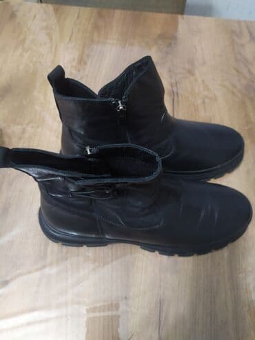 danilov ayaqqabı: Qara dəri kişi botları - Material: yumşaq təbii dəri üstlük, iç hissə — 3