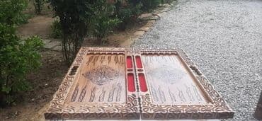 каркасные бассейны в баку: Məhsul: Taxta nərd taxtası (oyma və bəzəkli) - Material: Tam qoz — 14