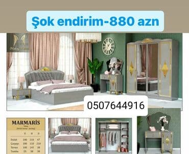 Matraslar: İkinəfərlik çarpayı, Dolab, Termo, 2 tumba, Azərbaycan, Yeni — 2