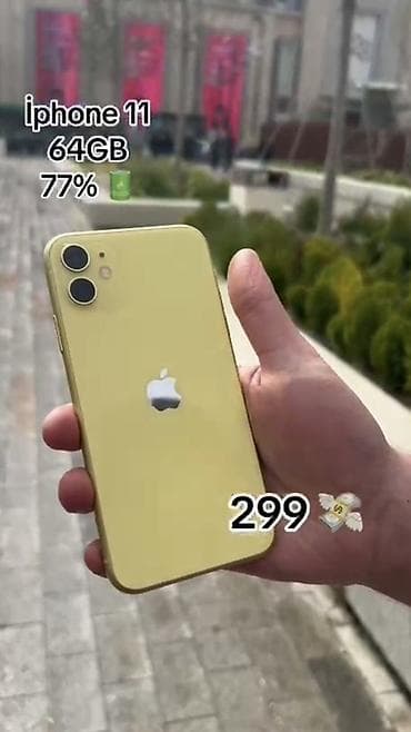 IPhone 11, 64 GB, Sarı, Face ID