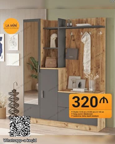 Açılan, 1 qapı Düz dolab, Dəhliz dolabı