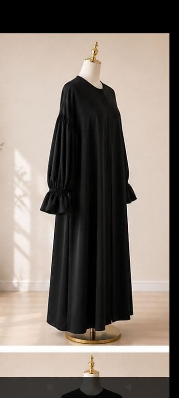 qara hicab: Abaya mədinə ipəyindən Yenidir.Ölçü 46-48 A kəsimdir.Tam boydur — 4