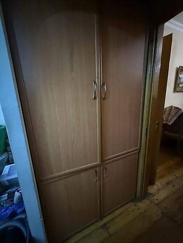 paltar dolab: İşlənmiş, 4 qapılı, Qəhvəyi, Açılan, Düz dolab — 2