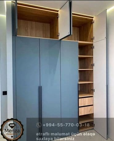 gilan parçaları: Yeni, Açılan, 6 qapı Düz dolab, Qarderob, paltar dolabı — 2