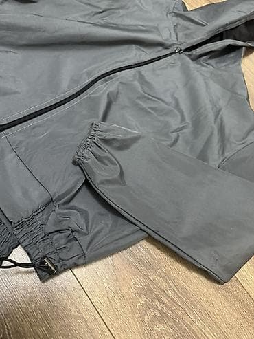 Baş geyimləri: Qrafit boz rəngdə idman/küləkkeçirməz kostyum dəsti - 2 hissə — 6