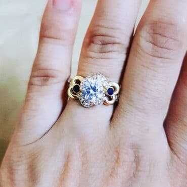 tək qaş: Nişan, Üzük, Sarı qızıl, 585 Əyar — 1