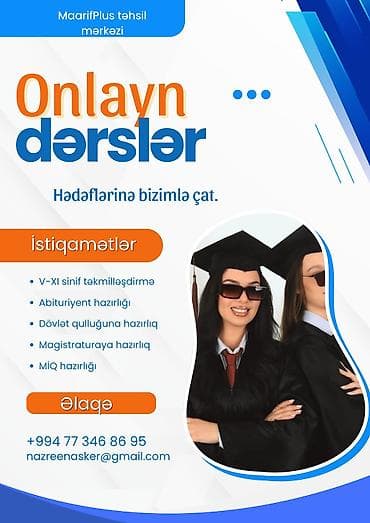 Repetitor, Riyaziyyat, Biologiya, Fizika, Azərbaycan dili, İmtahanlara hazırlıq, Abituriyent hazırlığı lalafo.az -da Repetitor, Riyaziyyat, Biologiya, Fizika, Azərbaycan dili, İmtahanlara hazırlıq, Abituriyent hazırlığı