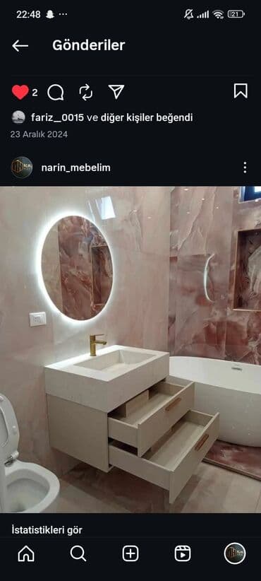 ванная мебель на заказ: Mebel dizayn və hazırlama xidməti - Mətbəx mebeli: Klassik-modern — 2