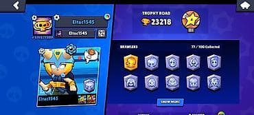 3 teker velosiped: Brawl Stars hesabı - Kupa: 23 218 (Trophy Road III) - Toplanan — 4