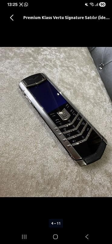 vintage t9 cena: Vertu Signature Touch, rəng - Gümüşü, Düyməli — 4