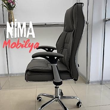 Ofis oturacaqları: Yeni, Təkərli, Qolları tənzimlənir, Dəri — 5