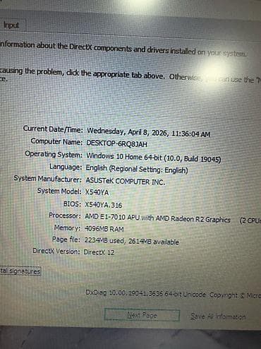 en ucuz asus notebook: İşlənmiş ASUS 15.6 ", AMD E1, 512 GB, Ödənişli çatdırılma — 4