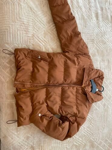 xizək gödəkçəsi: Qadın/Uniseks qış gödəkçəsi – qəhvəyi - Model: qısa, pufda (şişmə) — 1